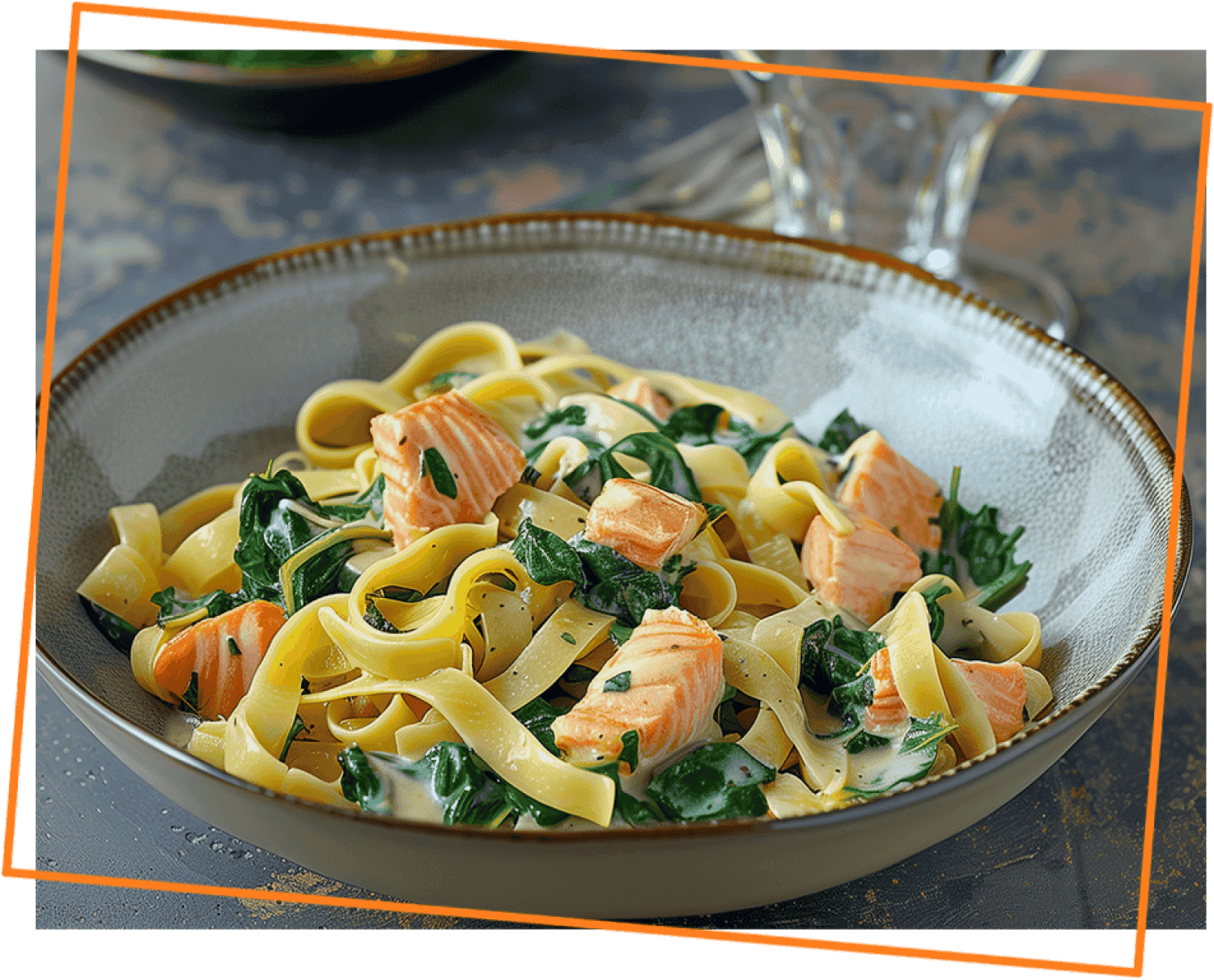 Salmon Spinach Pasta
